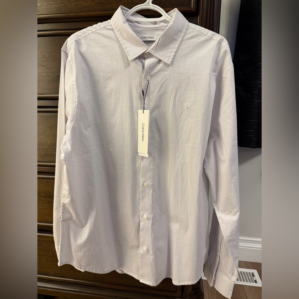 Calvin Klein Men's Light Gray Dress Shirt